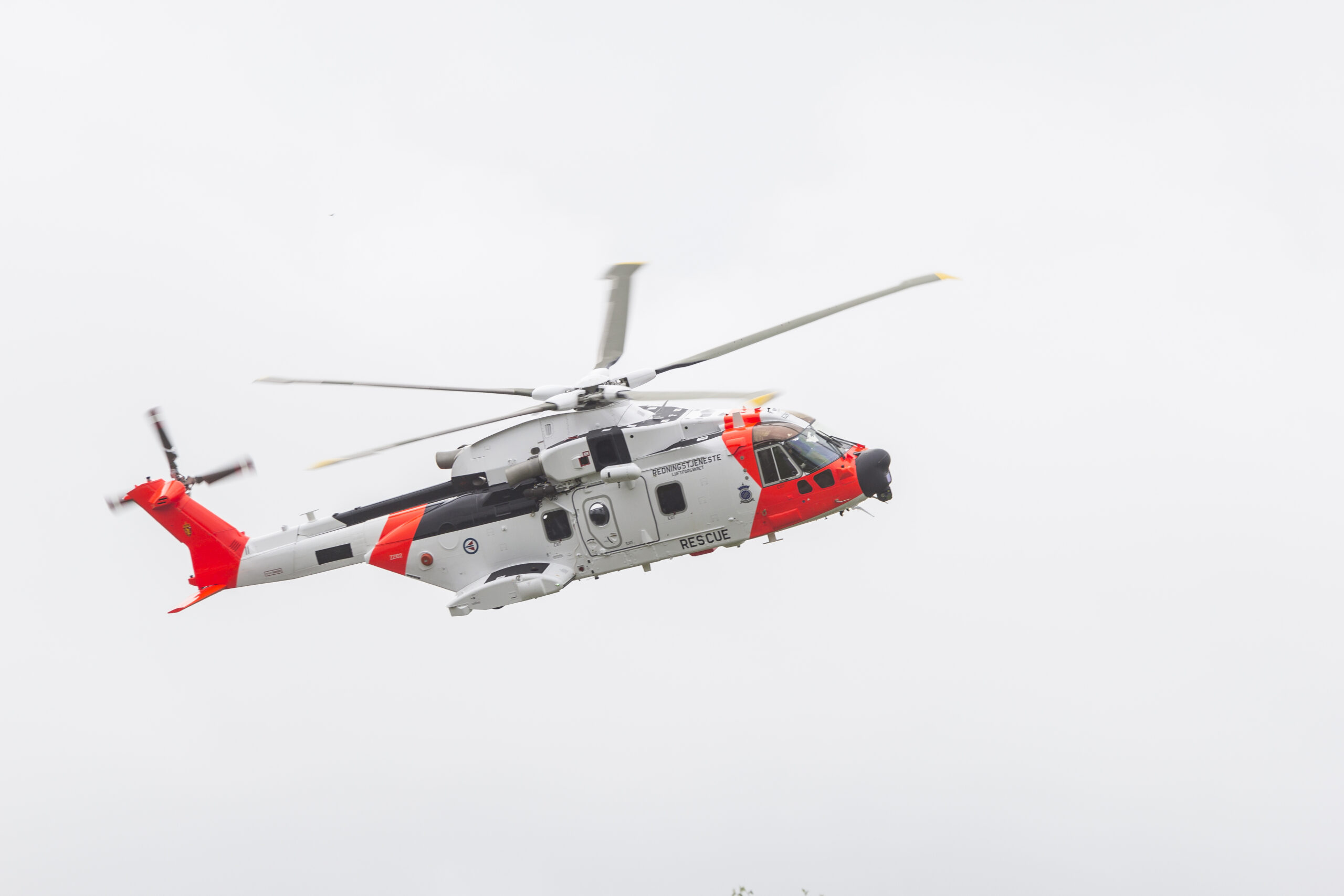 Leonardo Aw101 (bildet) skal overta Sea Kings rolle som nasjonalt redningshelikopter. Arkivfoto: Martin Mellquist, Forsvaret