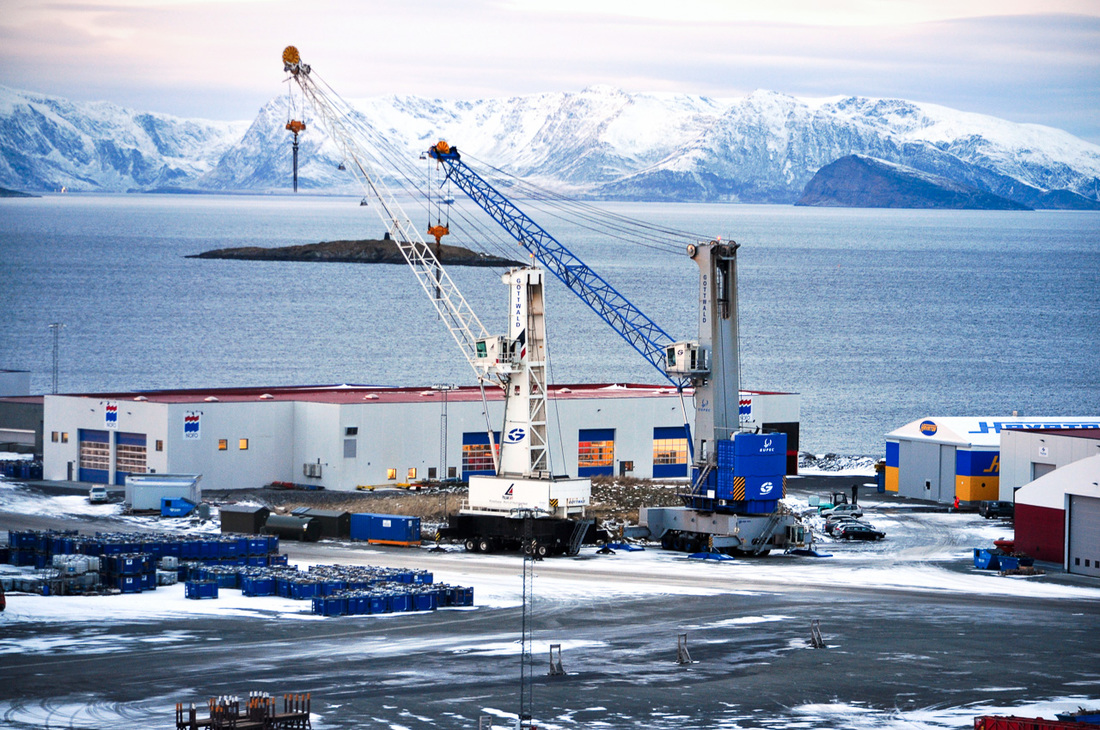 Polarlift har kontrakt for løfteoperasjoner ved Polarbase utenfor Hammerfest. Foto: Polarlift