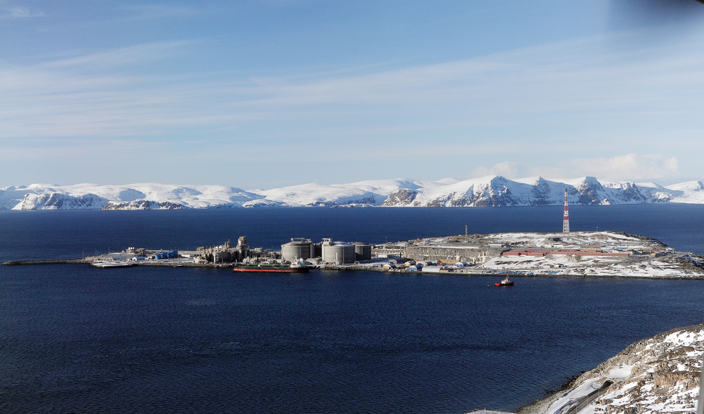 LNG-anlegget på Melkøya ligger like utenfor Hammerfest. Foto: Harald Pettersen, Equinor
