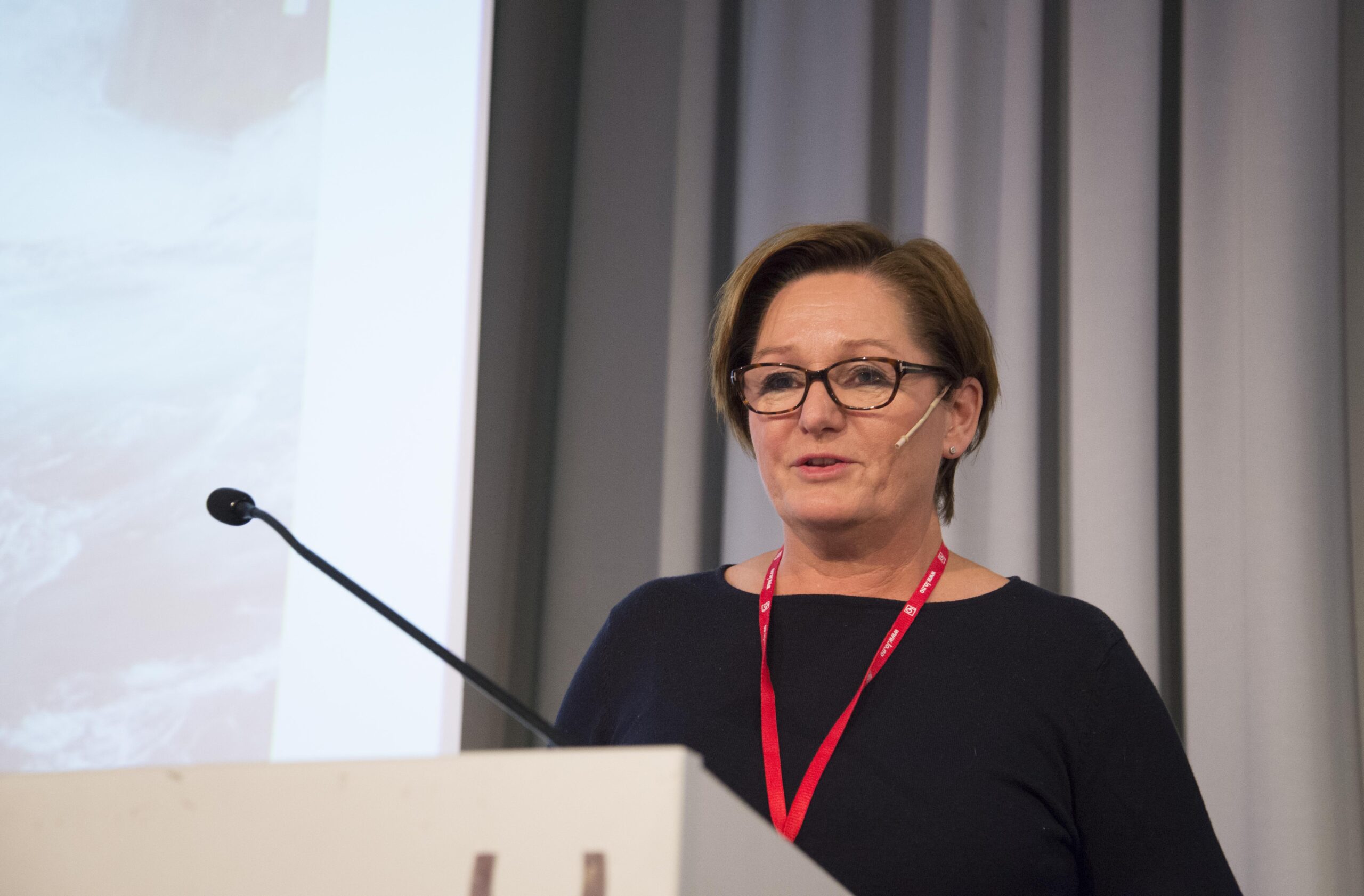 Nestleder i Industri Energi, Lill Heidi Bakkerud, holdt innlegg om den norske modellen på LOs olje- og gasskonferanse. Foto: Atle Espen Helgesen