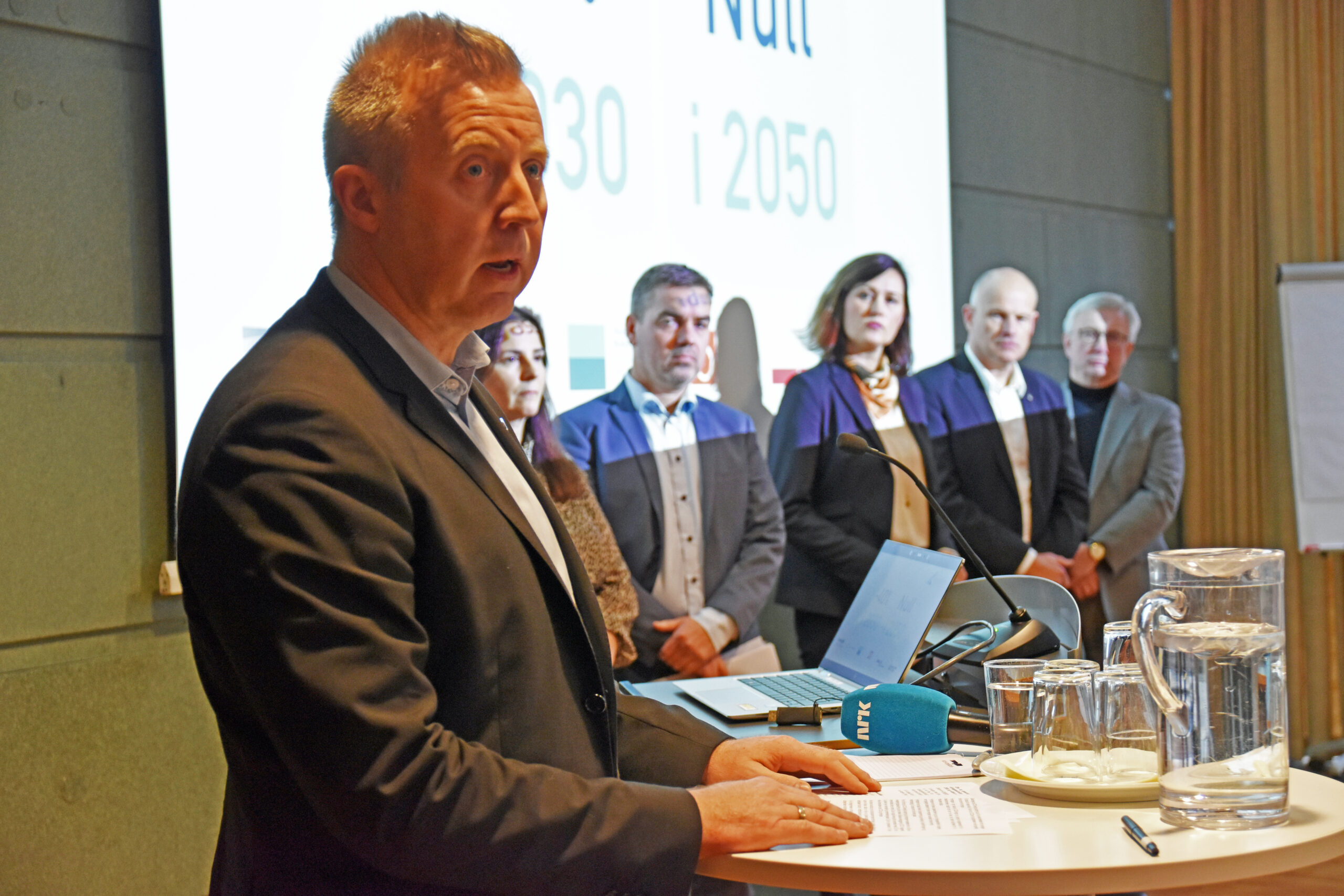 Forbundsleder Frode Alfheim i Industri Energi la fram forbundets synspunkter på klimamålene.