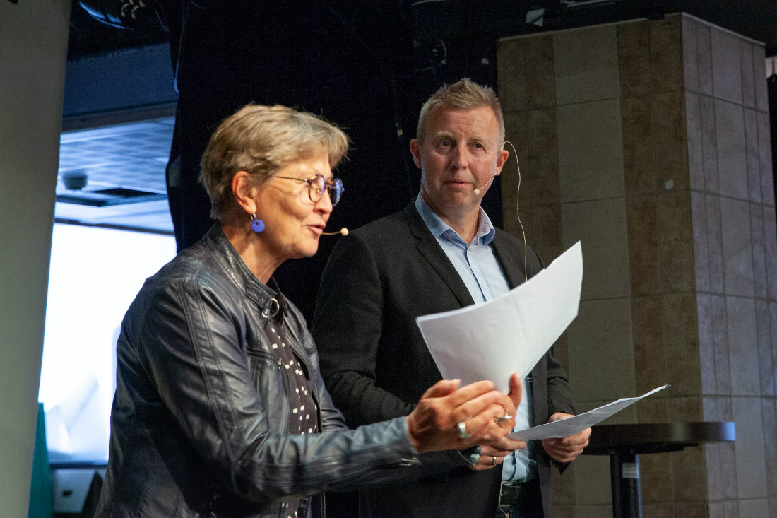 Mette Nord og Frode Alfheim innledet EØS-debatten under Arendalsuka. Foto: Christina Rosenberg.