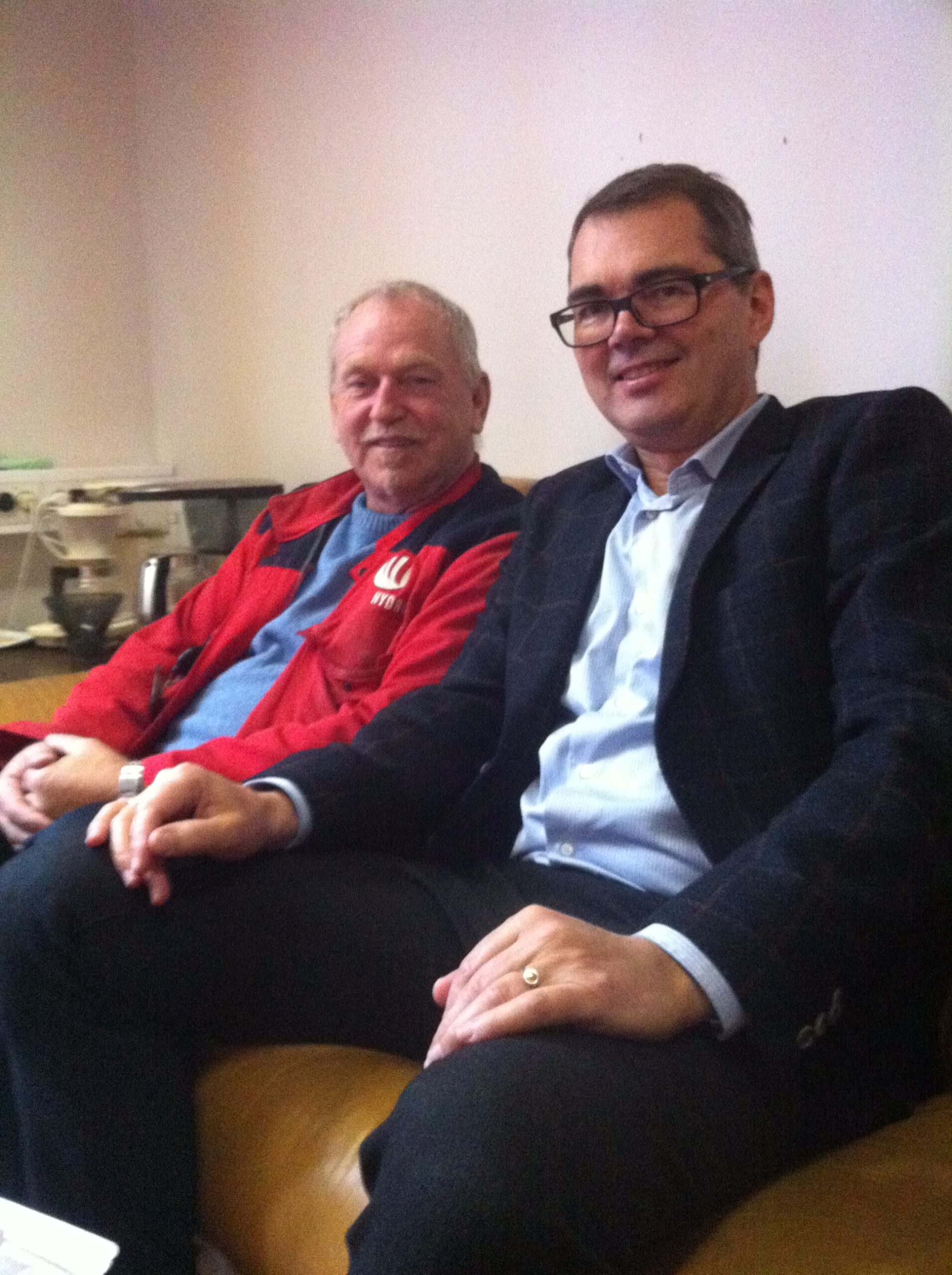 Tillitsvalgt Billy Fredagsvik (venstre) og Svein Richard Brandtzæg